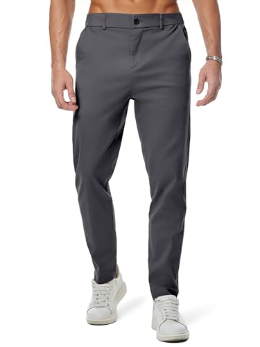 JMIERR Herren Baumwolle Cargohose 2025 Männer Casual Cargohose Emit Taschen Stretch Sweatpants Dunkelgrau, XL
