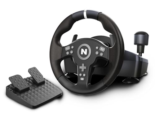 NITHO Drive Pro V200 Rennlenkrad mit Pedalen und integriertem Schalthebel, 270° Gaming-Lenkrad kompatibel mit PC, PS4, Switch 2, Switch, Xbox Series X|S und Xbox One, Fahrsimulator mit Vibration