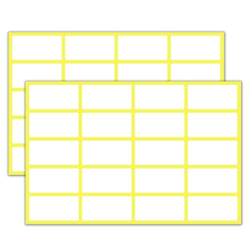 500 Stück, 40 x 20 mm - Etiketten Selbstklebend Aufkleber zum Beschriften Weiß