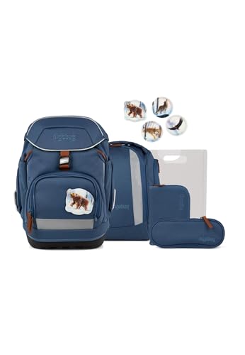 ergobag Pack Set ergonomischer Schulrucksack flexibel 6-teilig Set 1. Klasse Grundschule für Mädchen und Jungen
