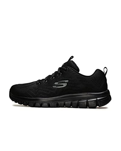 Skechers Damen Graceful Get Connected Trainers, Black Mesh / Trim, 40 EU