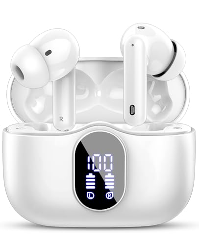 Btootos Bluetooth Kopfhörer, Kopfhörer Kabellos Bluetooth 5.3 Sport In Ear Kopfhörer mit 4 Mikrofon, 40 std Spielzeit, LED-Anzeige, ENC Lärmreduzierung, HiFi Stereo Ohrhörer für Arbeit und Studium