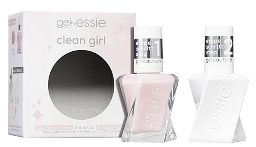 Essie Gel Couture Set Clean Girl (Nr. 00 Top Coat, Nr. 10 Sheer Fantasy)