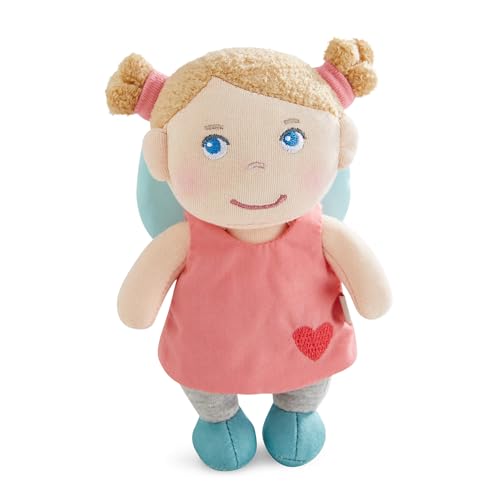HABA Schutzengel Lore – Kuscheliges Stoffpüppchen (15 cm), perfektes Willkommensgeschenk für Babys & Kleinkinder – Waschbar bei 30 °C – 2011870001