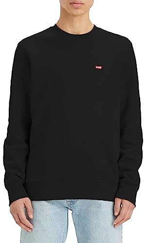 Levi's Herren-Sweatshirt mit Rundhalsausschnitt, Mineralschwarz
