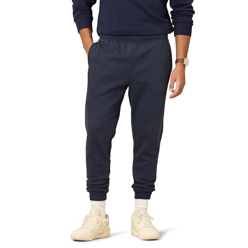 Amazon Essentials Herren Entspannte Jogginghose, Fleece, Bequeme Passform, Marineblau, L