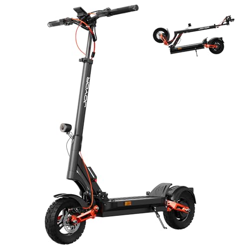 JOYOR E Scooter mit Straßenzulassung T6E Pro, Reichweite 75-100Km, Elektroroller mit Hydraulische Federstoßdämpfer Vorne und Hinten, Faltbarer E Roller Offroad, 150 KG Tragkraft