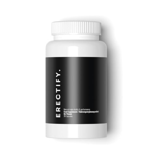 ERECTIFY® Premium Männer Formel | Hochdosierte Kombination mit L-Arginin, Maca, Ginseng & Zink | 30 Kapseln