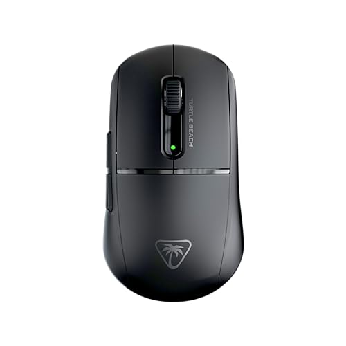Turtle Beach Burst II Air – Kabellose 2,4-GHz-Gaming-Maus: ultraleichte 47 g, Optical Switches, symmetrisch, optischer Sensor, 26k DPI, Bluetooth, bis zu 120h Akkulaufzeit - Schwarz