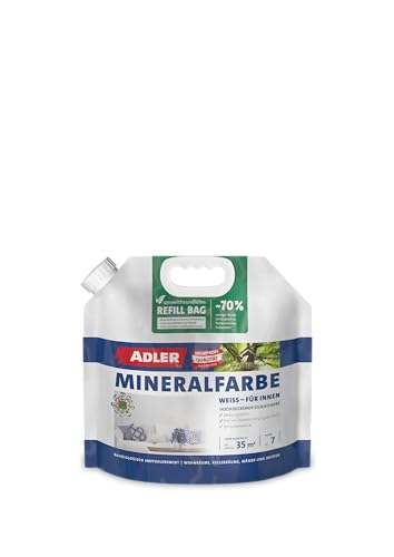ADLER Mineralfarbe Weiß Wandfarbe für innen 7 kg
