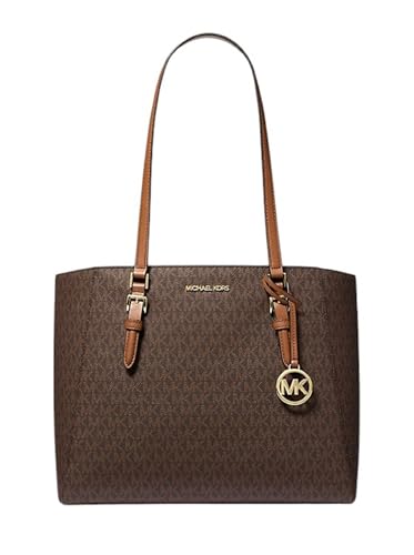 Michael Kors Charlotte Große 3-in-1 Tote Crossbody Handtasche aus Leder (Braun), Braun