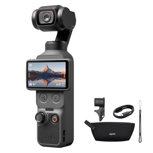 DJI Osmo Pocket 4 Standard Combo, Pocket Gimbal Vlog Kamera, 1″ CMOS und 4K/240fps, 3-Achsen-Stabilisierung, 2× verlustfreier Zoom, 107 GB integrierter Speicher