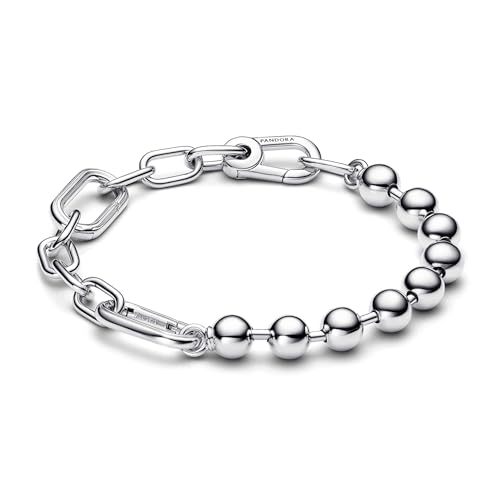 PANDORA ME Metallperlen & Gliederkettenarmband aus Sterling Silber, Kompatibel ME, Größe: 17cm, 592793C00-3