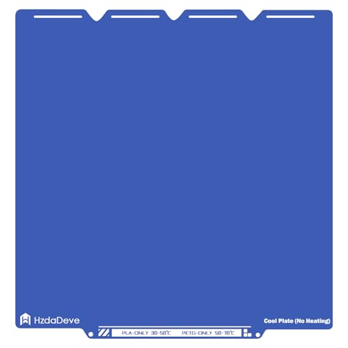 HzdaDeve Kühlplatte für Snapmaker U1 Niedrigtemperatur Kalte Bauplatte Doppelseitige glatte Platte Plattenbett PEI beheizte Bett Federstahl Flexible Plattform für Snapmaker 3D-Drucker (Keine Heizung)