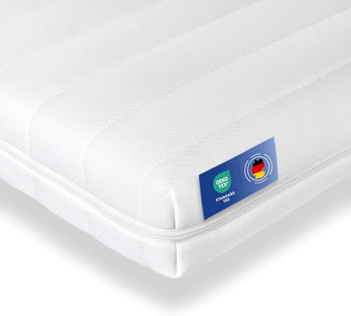 Träumegut24-10cm Ergonomische Kaltschaum Matratzenauflage Matratzentopper Matratzenschoner Topper - Härtegrad H2 & H3 (80 x 200 cm)