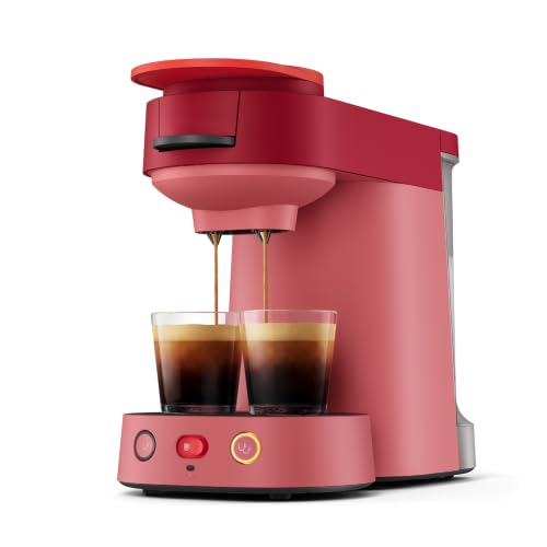 PHILIPS Senseo Vibe Kaffeepadmaschine Kompakt, Rot, 2 Spezialitäten