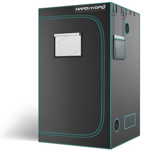 MARS HYDRO Growzelt 100x100x180cm,Indoor Grow Tent Reflektierende Mylar Zuchtzelte Hydrokultur,abnehmbaren Boden Tablett,für Pflanzen wachsen Raum