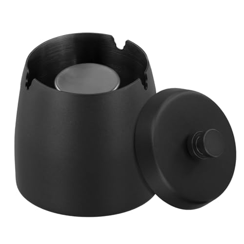 Rußsammler mit Deckel aus Edelstahl geruchsdicht und winddicht für Innen- und Außenbereich 9x8 cm geeignet für Garten, Terrasse, Grillabende und Zuhause