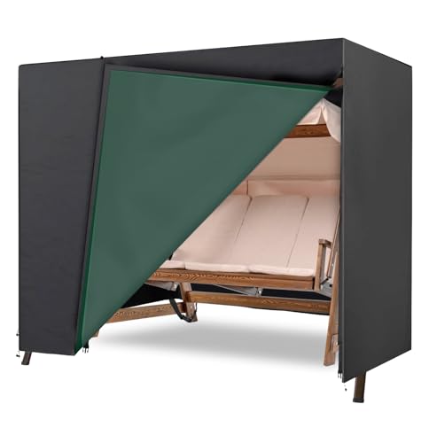 Abdeckung Hollywoodschaukel, für 2,3,4-Sitzer, wasserfest & Winddicht & UV-Schutz Schutzhülle - reißfeste Plane Gartenschaukel & Schaukelbank - 210x150x150cm