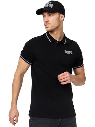Lonsdale London Causton Männer Poloshirt schwarz M 100% Baumwolle Basics, Casual Wear, Streetwear