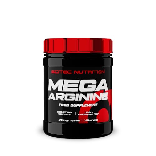 Scitec Nutrition Mega Arginine | Aminosäure | 1075 mg L-Arginin pro Megakapsel | Für Frauen und Männer, 140 Megakapseln