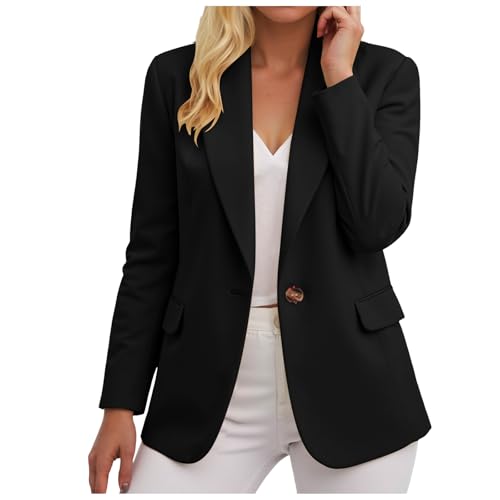 DACONGMING Blazer Damen Elegant Mäntel Jacke Dressy Business Casual Hochzeitsgast Outfit Oversize Jackett für Die Arbeit S-XXXL