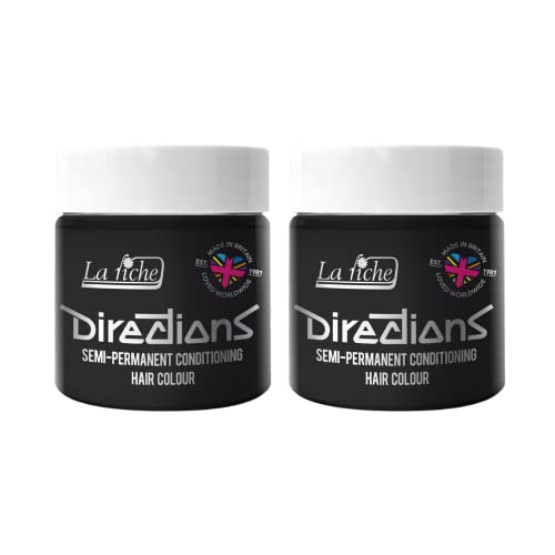 La Riche Directions Semipermanente Haarfarbe 100 ml Dose 2er-Pack (Ebony)