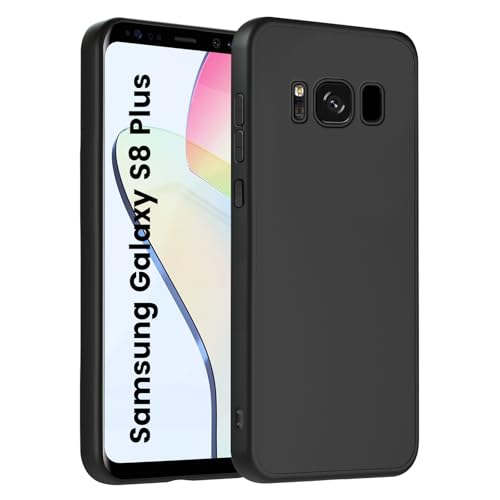 HuwaiH Handyhülle für Samsung Galaxy S8 Plus Hülle, Anti-Schock, Antikratzer, Anti-Rutsch Schutzhülle, Unterstützt kabelloses Laden, Anti-Fingerabdruck Case für Samsung S8 Plus(Schwarz)