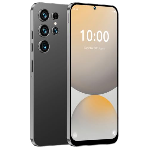 JoyHandy 4G Smartphone Unlocked, 6.6'' HD Display, 4GB+32GB (256GB Expandable), Android 12, 16MP+13MP Dual Camera, Face Unlock, OTG, Type-C, GPS,Dual SIM 4G Mobile Phone (Black)