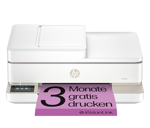 HP ENVY 6520e, Multifunktionsdrucker, 3 Monate gratis drucken mit HP Instant Ink inklusive, Drucken, Kopieren, Scannen, Mobiler Faxversand, Wi-Fi, Automatischer Vorlageneinzug, Touchscreen