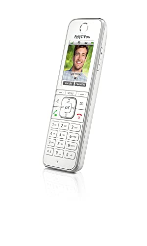 FRITZ!Fon C6 DECT-Komforttelefon (hochwertiges Farbdisplay, HD-Telefonie, Internet-/Komfortdienste, Steuerung FRITZ!Box-Funktionen) weiß, deutschsprachige Version