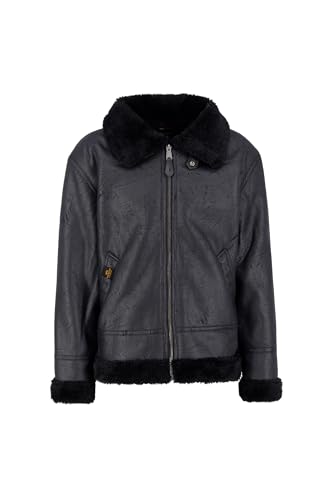 Alpha Industries Herren B3 FL Fliegerjacke, Black/Black, L