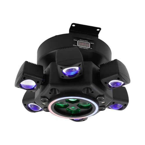 DJ Light Moving Head, 120W 6 Arms Beam Rotating Stage Lights, 0-100% Dimmung, Laser/Strobe, Support Remote&DMX-512 & Sound Activated 25CH, für DJs, Bands, Bars, Lasershow