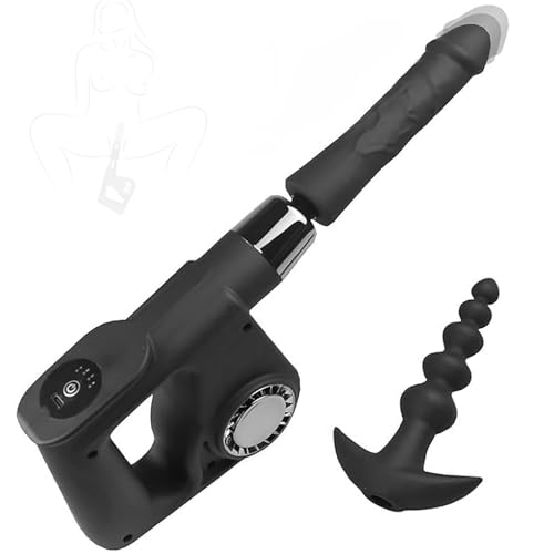 Guspiun Dildo Sexmaschine für Frauen mit 4 Stoßfunktion, Anal Dildo Leise Bohrmaschiene Masturbator, Erotik Fickmaschine Sex Maschinen & Geräte für Frauen Männer Sexspielzeug
