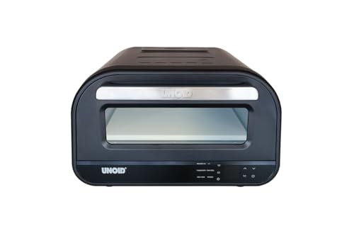 Unold 68815 PIZZAOFEN Don Luigi Sonderedition, Elektrisch 450°C, inkl. Zubehör, hitzeisoliert, gleichmäßige hitzeverteilung, Energiesparend, 2 min Backzeit, Automatikprogramme, Profi Pizza, 1.700 Watt