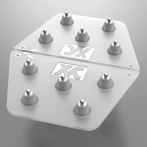 XCMAN Snowboard Clear Aluminum Spike Stomp Pad Anti-Slip,Provides Extra Grip and Pperfect Traction with 3M Adhesives 13.0 cm x 10.9 cm