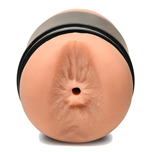Mistress Double Shot Pussy & Ass Stroker Masturbator Made with Realistic BioSkin for Men & Couples, Textured Inner Tunnel for Stimulation with Realistic Anus & Vagina - Medium