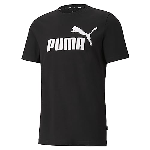 PUMA Herren Ess Logo Tee T shirt, Puma Black, XL EU