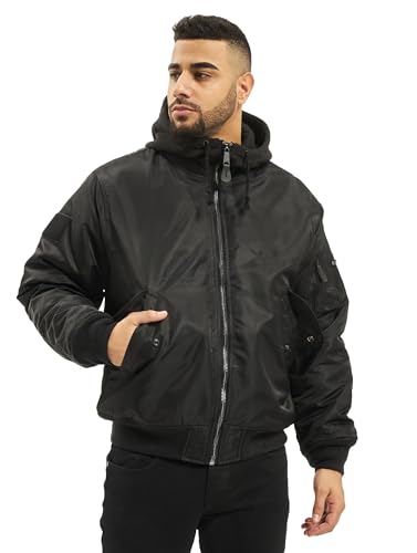 Brandit MA1 Sweat Hooded Jacket, Farbe: black, Größe: XL