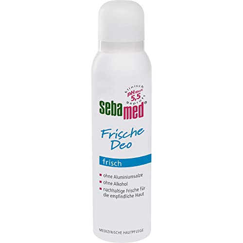 SEBAMED Frische Deo Aerosol Frisch, Deo ohne Aluminium, Deospray für Damen und Herren, zuverlässiger Schutz vor Körpergeruch, 24h-Effekt, medizinische Hautpflege, 150 ml