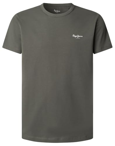 Pepe Jeans Herren Original Basic 3n T-Shirt, Grün (Olivgrün), L