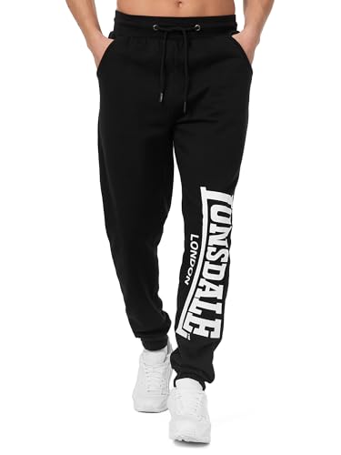Lonsdale Herren Jogginghose Normale Passform Logo Large XL, Black
