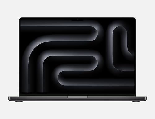 2024 Apple MacBook Pro mit Apple M4 Pro Chip mit 14CPU & 20GPU (16-zoll, 24GB RAM, 512GB SSD Kapazität) (QWERTZ German) Space Schwarz (Generalüberholt)