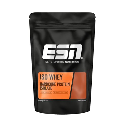 ESN IsoWhey Hardcore Proteinpulver, Chocolate, 1 kg, bis zu 26 g Protein pro Portion - made in Germany
