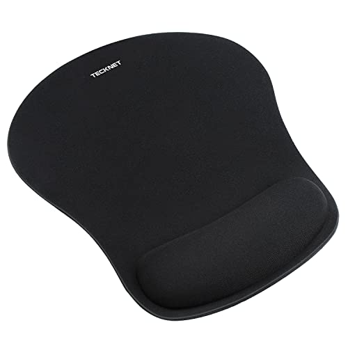 TECKNET Mauspad mit Gelkissen, Memory Foam Mousepad Ergonomisches Wasserdicht Komfort Mausmatte mit Handgelenkpolster Handauflage, für Büro/Home Alle Maus Offfice Heim Computer Laptop