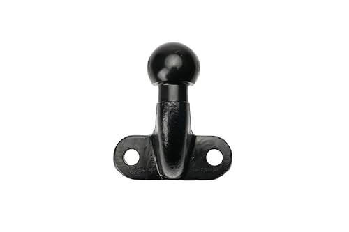 IWH Anhängerkupplungskugel, Kugelkopf Ø50mm, rechtwinklig, schwarz 2-Loch