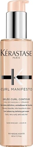 Kérastase Pflegende Gel-Creme für lockiges und krauses Haar, Für definierte und perfektionierte Locken, Gelée Curl Contour, Curl Manifesto, 150 ml