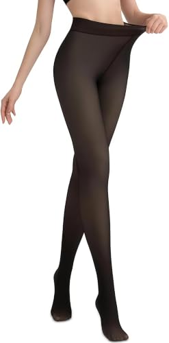 BTkviseQat Thermo Strumpfhose Damen Winter, Durchscheinend