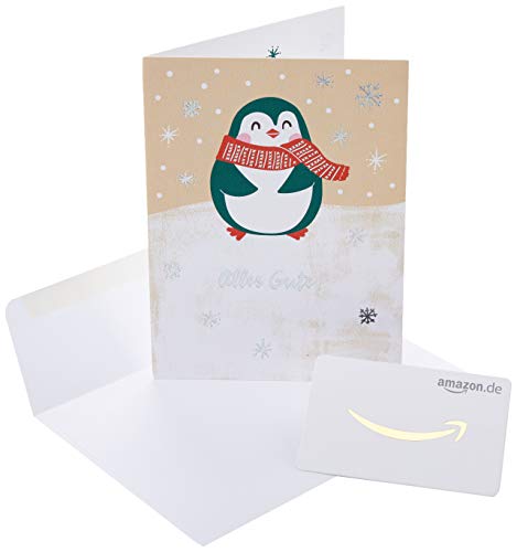 Amazon.de Geschenkkarte in Premium Grußkarte (Pinguin)