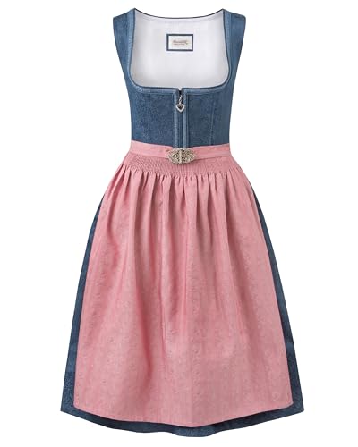 Stockerpoint Damen Dirndl Roseline I Größe 32-48 I Trachtenkleid mit liebevollen Details & eleganter Dirndlschürze I Bequem & pflegeleicht I Perfekt für Trachten & Festlichkeiten